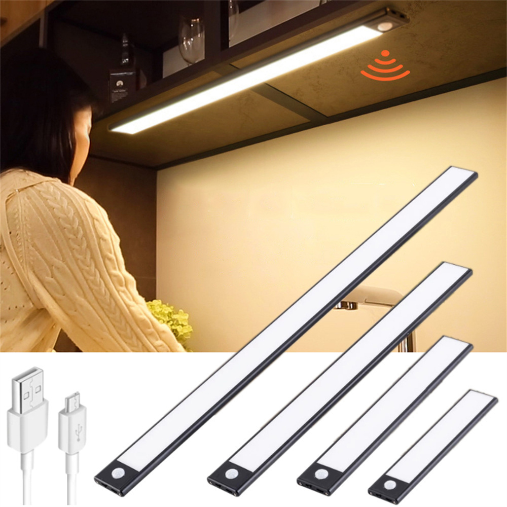 kitchen bedroom wireless battery operated usb rechargeable magnetic wall led motion sensor wireless led stair night light