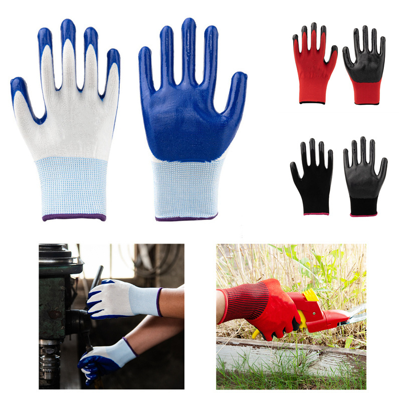 Nitrile Coated Work Gloves For Work Construction/spandex Glove/breathable Gloves