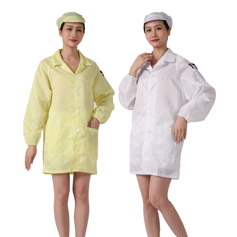 Coverall Workwear Color Green Gown Anti Static Garment Work Suit Esd Coat Cleanroom Smock Coverall Esd Cloth