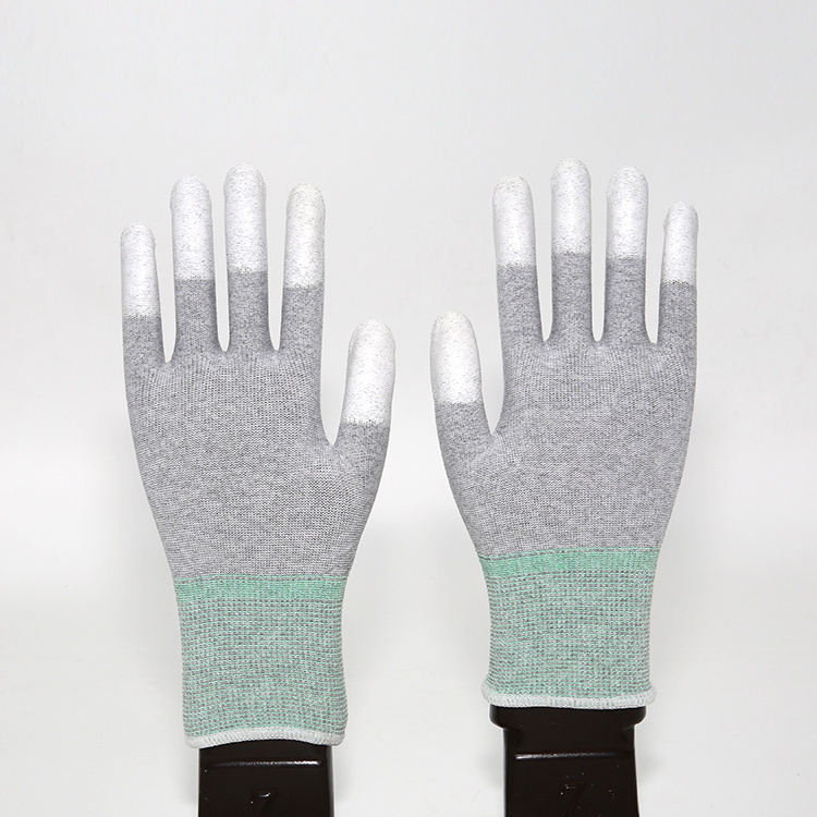 Anti Static Gloves Hand Protection Working Safety Carbon Fiber Top Coated 13g Knitting Anti-static Gloves