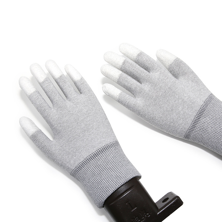 Anti Static Gloves Hand Protection Working Safety Carbon Fiber Top Coated 13g Knitting Anti-static Gloves