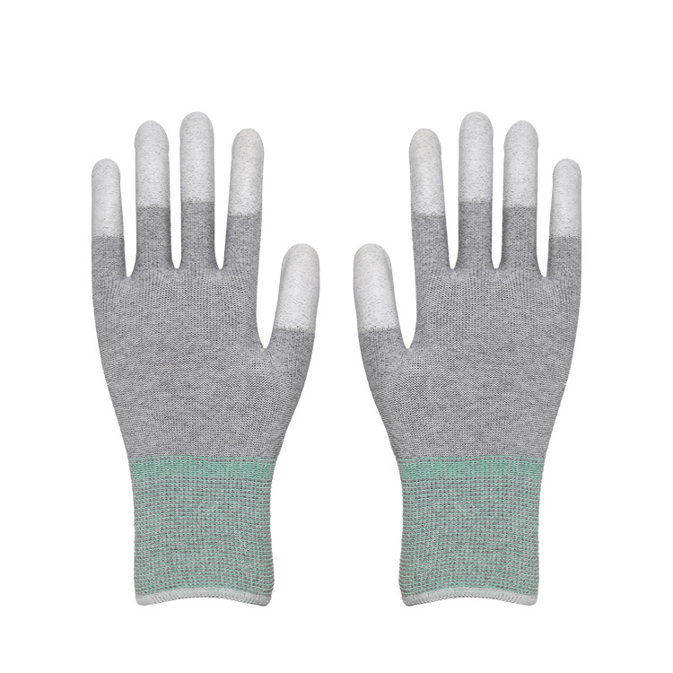 Anti Static Gloves Hand Protection Working Safety Carbon Fiber Top Coated 13g Knitting Anti-static Gloves