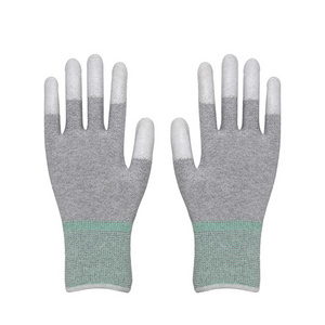 Anti Static Gloves Hand Protection Working Safety Carbon Fiber Top Coated 13g Knitting Anti-static Gloves