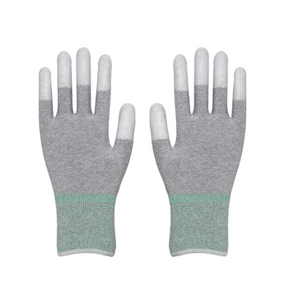 Anti Static Gloves Hand Protection Working Safety Carbon Fiber Top Coated 13g Knitting Anti-static Gloves