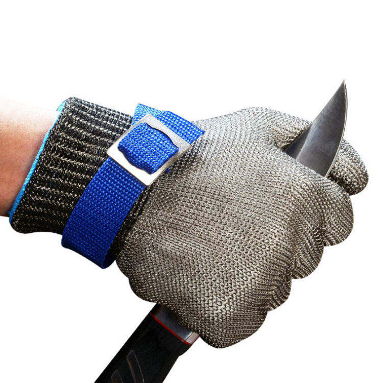 Anti Cut Resistant F Safety Stainless Steel Wire Mesh Meat Cut Gloves Safety Stainless Steel Wire Mesh Meat Cut Gloves