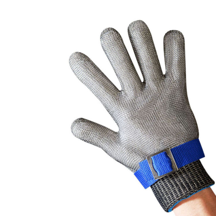 Anti Cut Resistant F Safety Stainless Steel Wire Mesh Meat Cut Gloves Safety Stainless Steel Wire Mesh Meat Cut Gloves