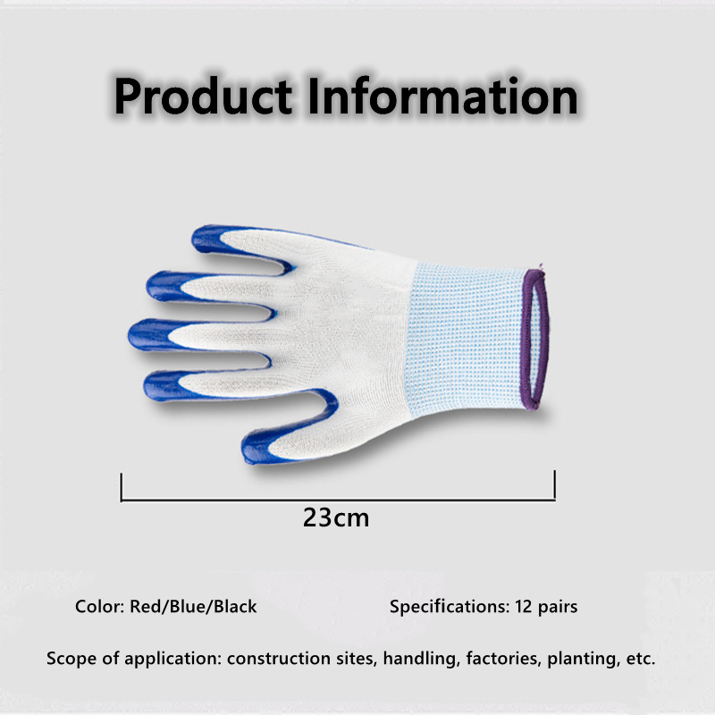 Nitrile Coated Work Gloves For Work Construction/spandex Glove/breathable Gloves