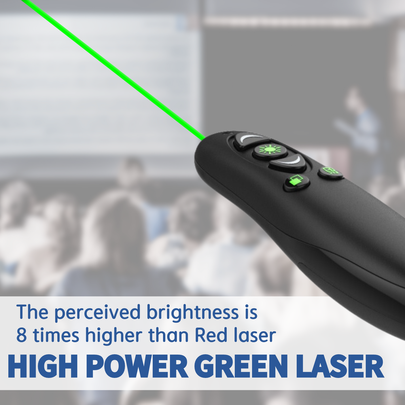 E-SENSE Green Laser 2.4G Wireless Presenter Clicker for Presentation