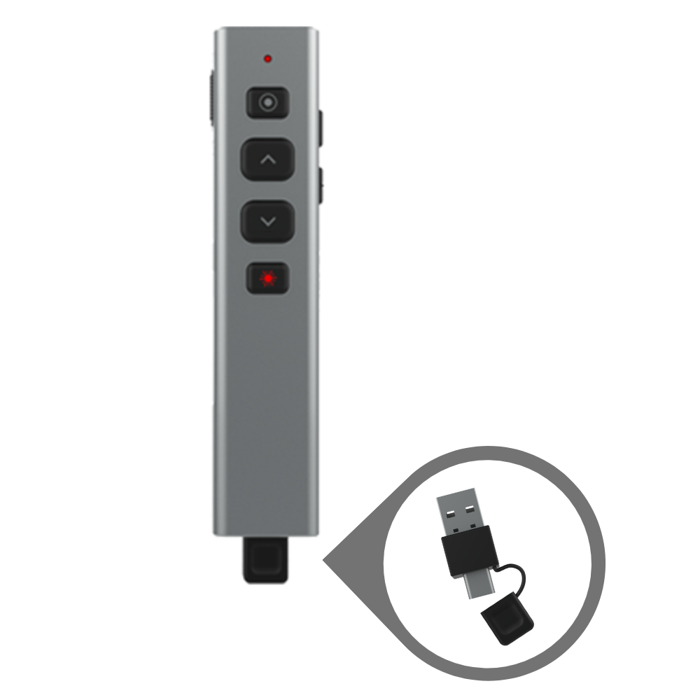 E-SENSE Presentation Clicker Wireless Presenter with USB/USB-C 2 in 1 receiver