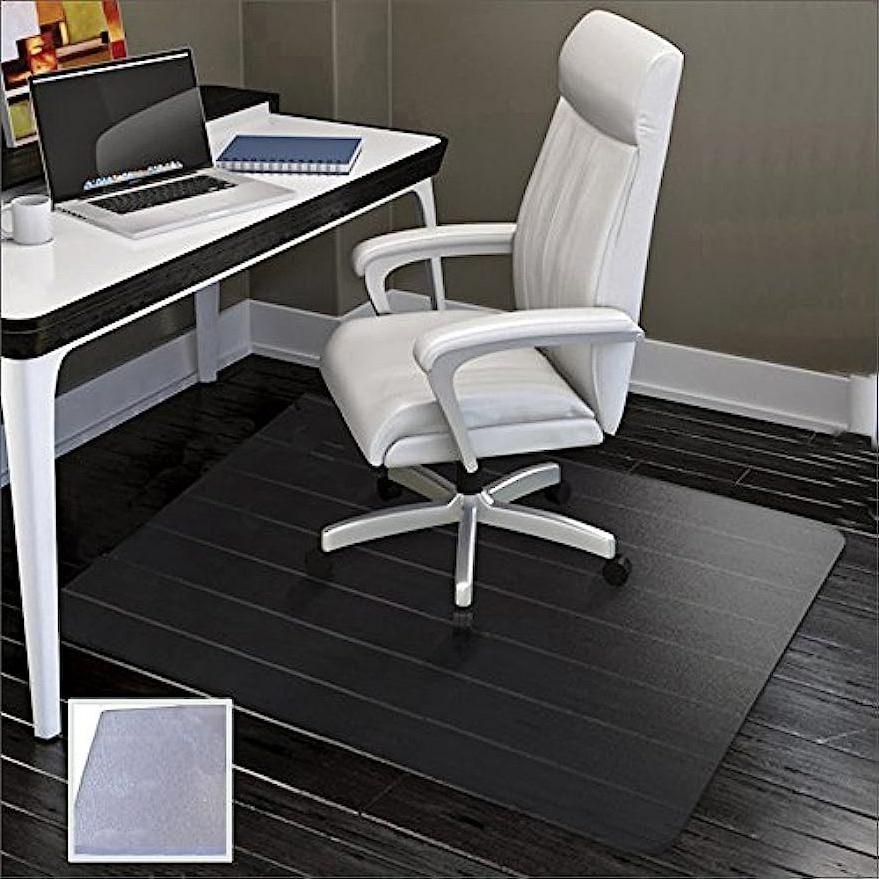 Enhance Your Comfort with SHAREWIN Large Hard Floor Chair Mat - 59''x47'', Heavy Duty Clear Wood/Tile Floor Protector