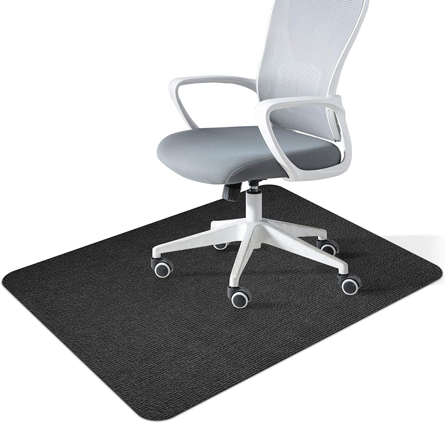 US In Stock Office Chair Mat for Hardwood Floor 0.16 Inches Thick Gaming Chair Mat Dark Grey Black