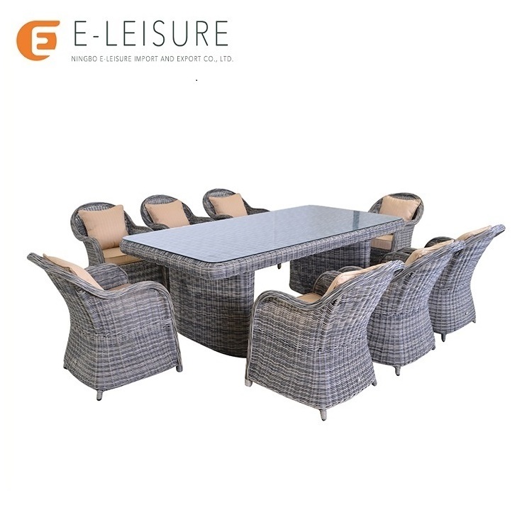 Modern Outdoor Rattan/Wicker Dining Chair dining room furniture table set 8 chairs