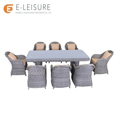 Modern Outdoor Rattan/Wicker Dining Chair dining room furniture table set 8 chairs