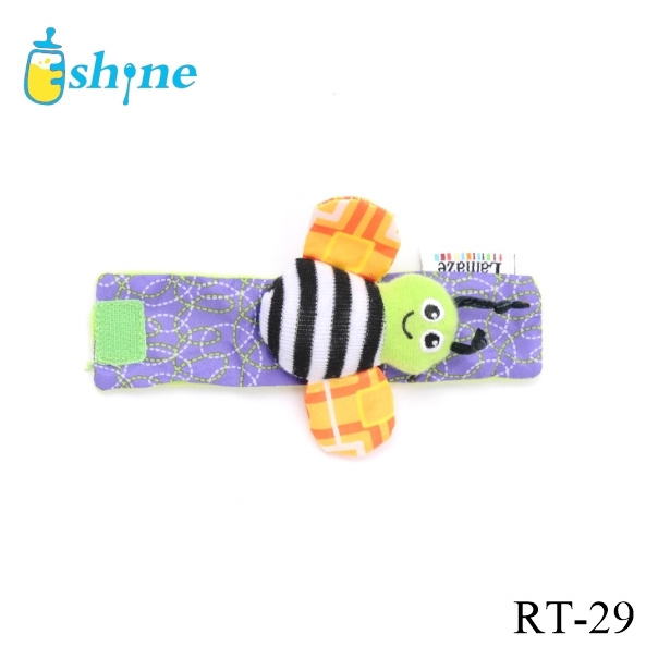 Educational Development Soft Animal Toy Baby  Foot Finder Sock and Wrist Rattle