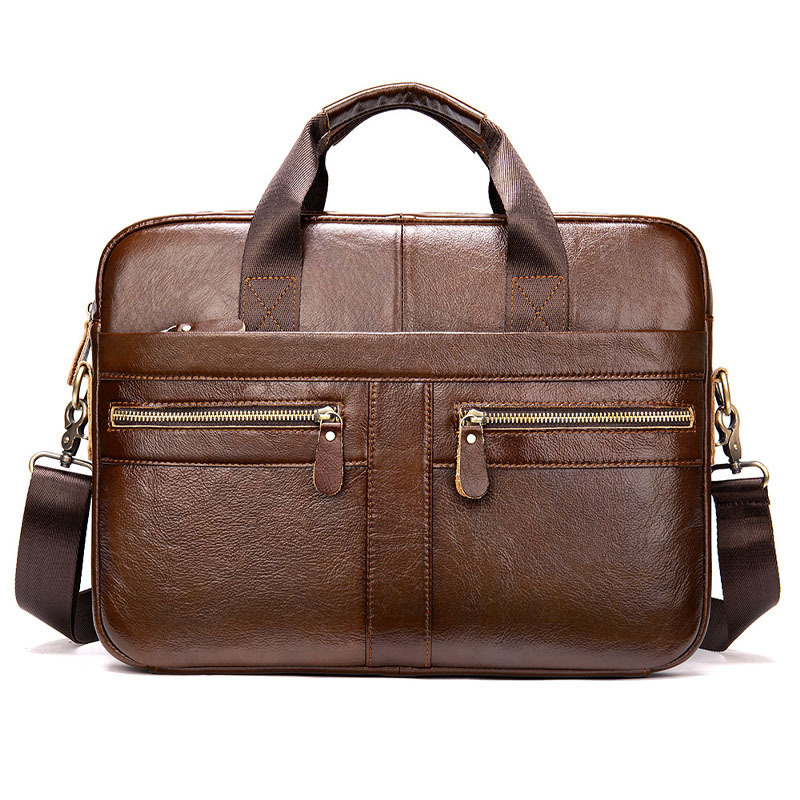 New Fashion High Quality Cow Leather Laptop Bags Genuine Leather Computer Bag Men Oem Business Briefcase For Men