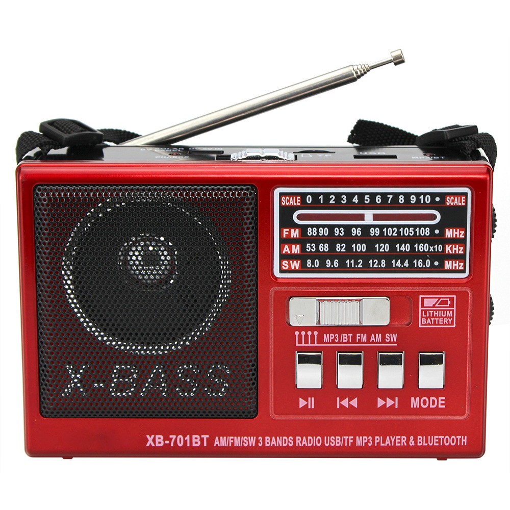 X-Bass Fm/Am/Sw 3 Band Dab Wireless Portable Radio Receiver  With BT USB SD Mp3 Player Speaker And Rechargeable Lithium Battery