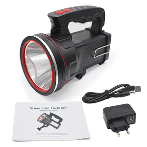 Factory Directly Supply High Lumens USB Rechargeablel Handheld LED Searchlight For Hunting, Multifunction Spotlight