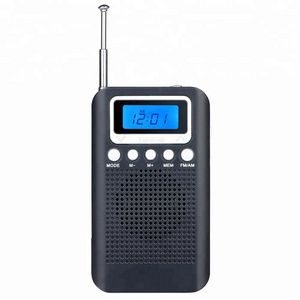 hot sale Best Reception and Longest Lasting Portable Pocket Digital AM/FM Radio with Alarm Clock Operated by 2 AAA Battery