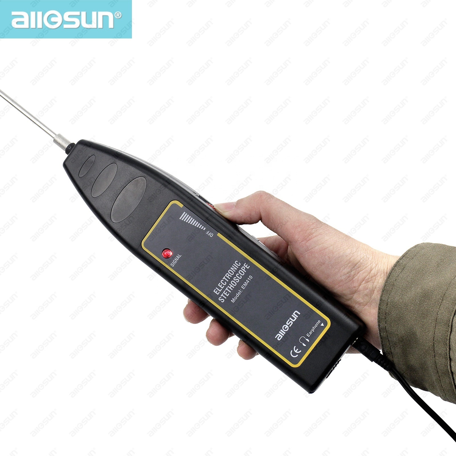 All-Sun EM410 Repair Tools With Short/Long Probe noise finder Automotive Noise Sensor Finder High Sensitivity Machine NoiseMeter