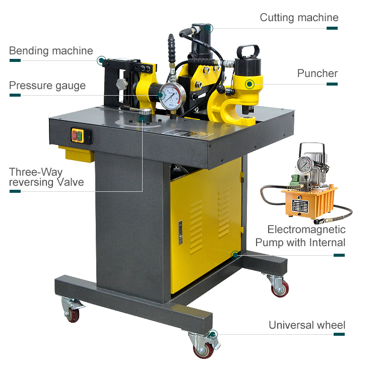 VHB-150 Multi-functional busbar processing machine cutting bending punching machine