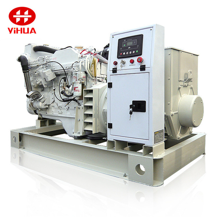 Three Phase Cum-mins 37.5kva/30kw CCFJ Open Type Marine Used Diesel Generator with CCS Certified