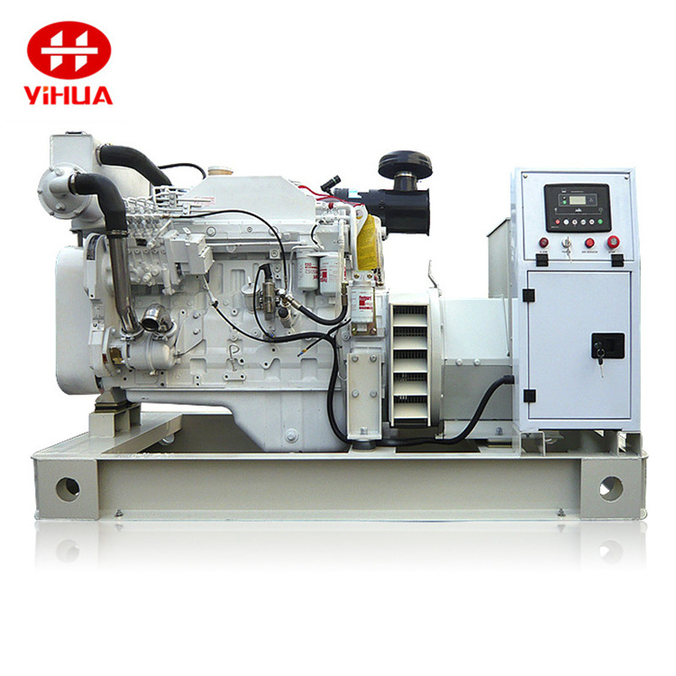 Three Phase Cum-mins 37.5kva/30kw CCFJ Open Type Marine Used Diesel Generator with CCS Certified