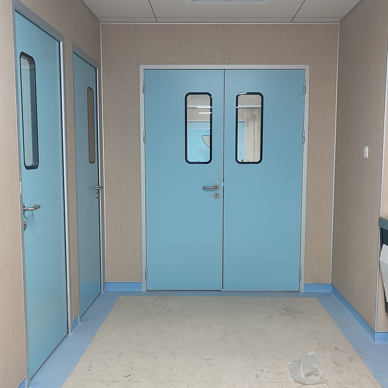 Hospital entrance door interior corridor swing doors