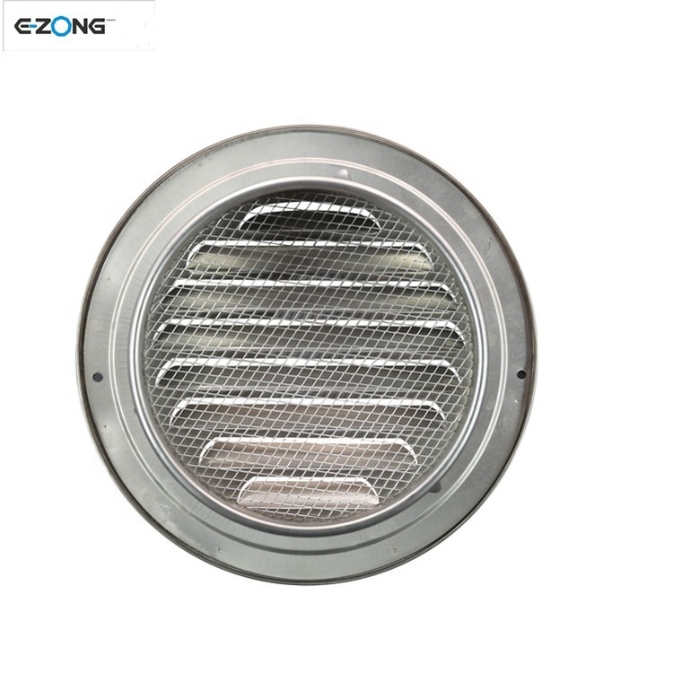 Outdoor Wall Windproof Rain air vent Cap 304 Stainless Steel Ventilation Cover Kitchen Air Round Grille Vent Outlet