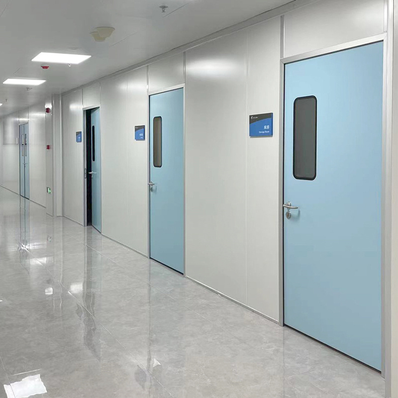 Hospital entrance door interior corridor swing doors