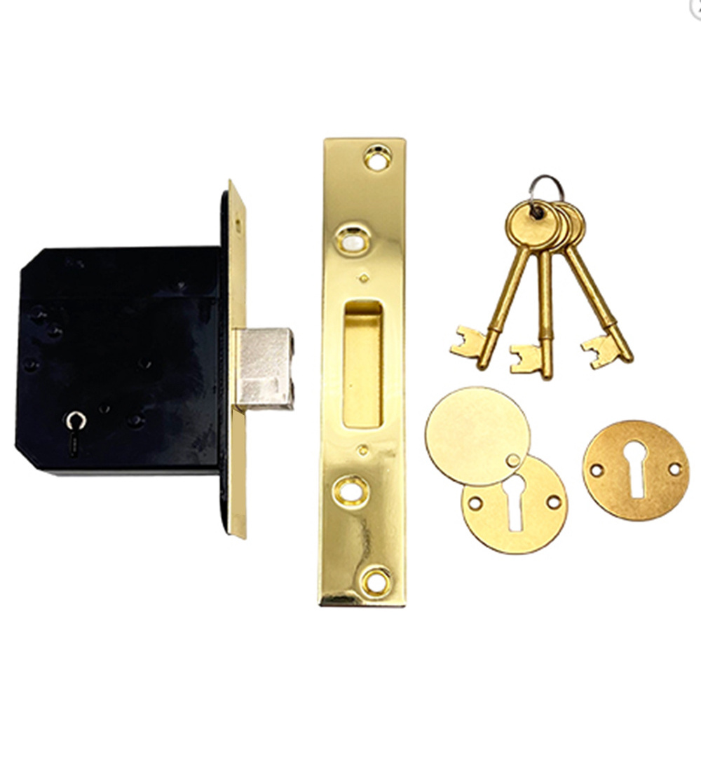 High Security External Doors British Standard Safety Door 5 Lever Locks Mortice Deadlock 2.5 3 Sashlock with 3 Keys and Fixings