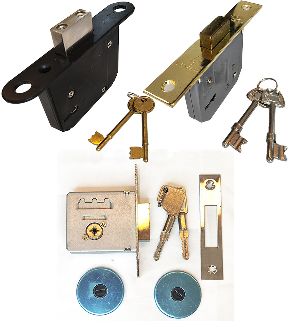 cylinder sash latch and deadbolt mortise door lock