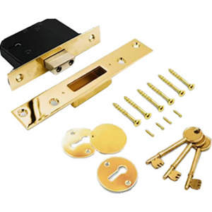 High Security External Doors British Standard Safety Door 5 Lever Locks Mortice Deadlock 2.5 3 Sashlock with 3 Keys and Fixings