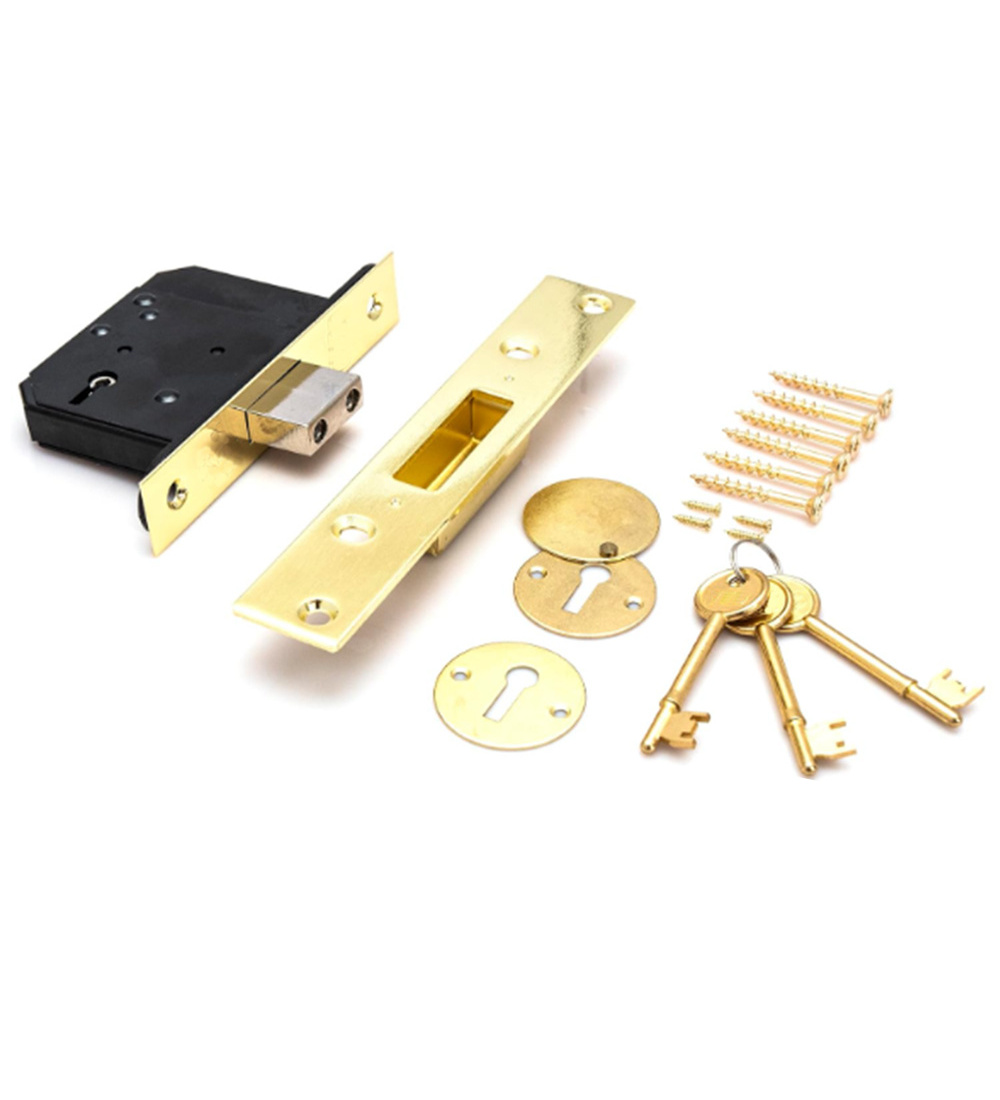 door lock handle set entrance safety toilet 3 lever handle lock