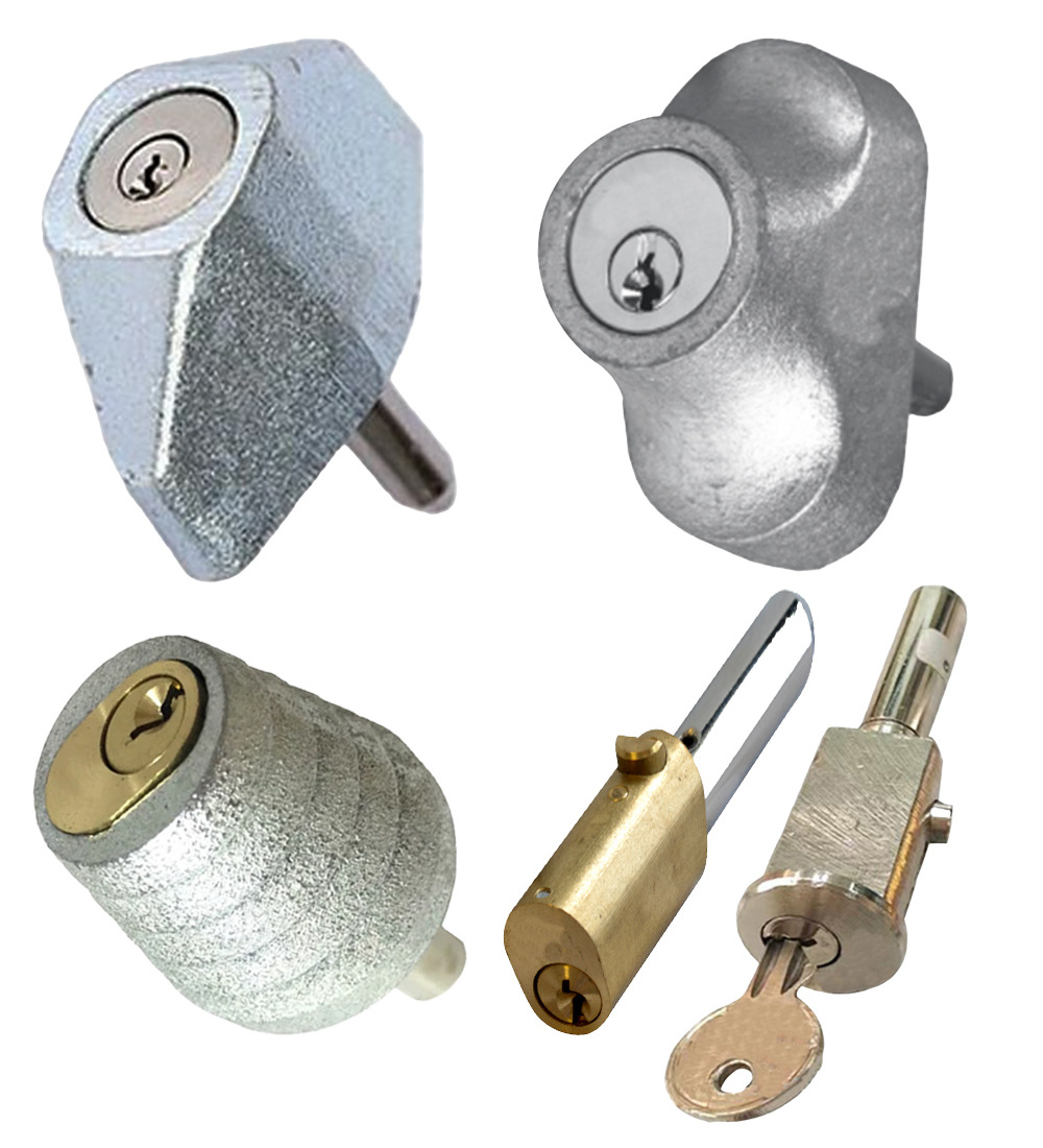 Pin Brass Key Rolling Shutter Key Bolts Use Door Safe Cylinder Profile Bullet Locks for Roller Shutter Garage Doors Security