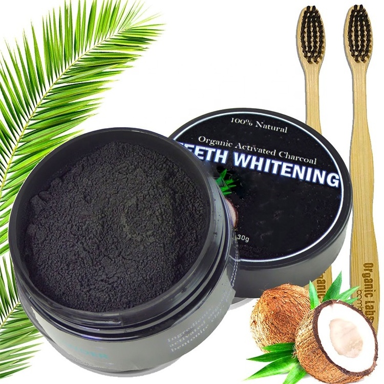 100% natural smile teeth bright bamboo black activated coconut charcoal powder food grade