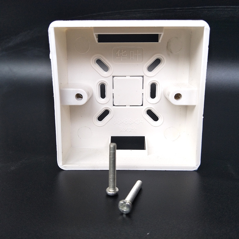 86*86mm Cassette Universal White Wall Mounting Box for Wall Switch and Plastic Enclosure Socket Back Box Outlet 86mm