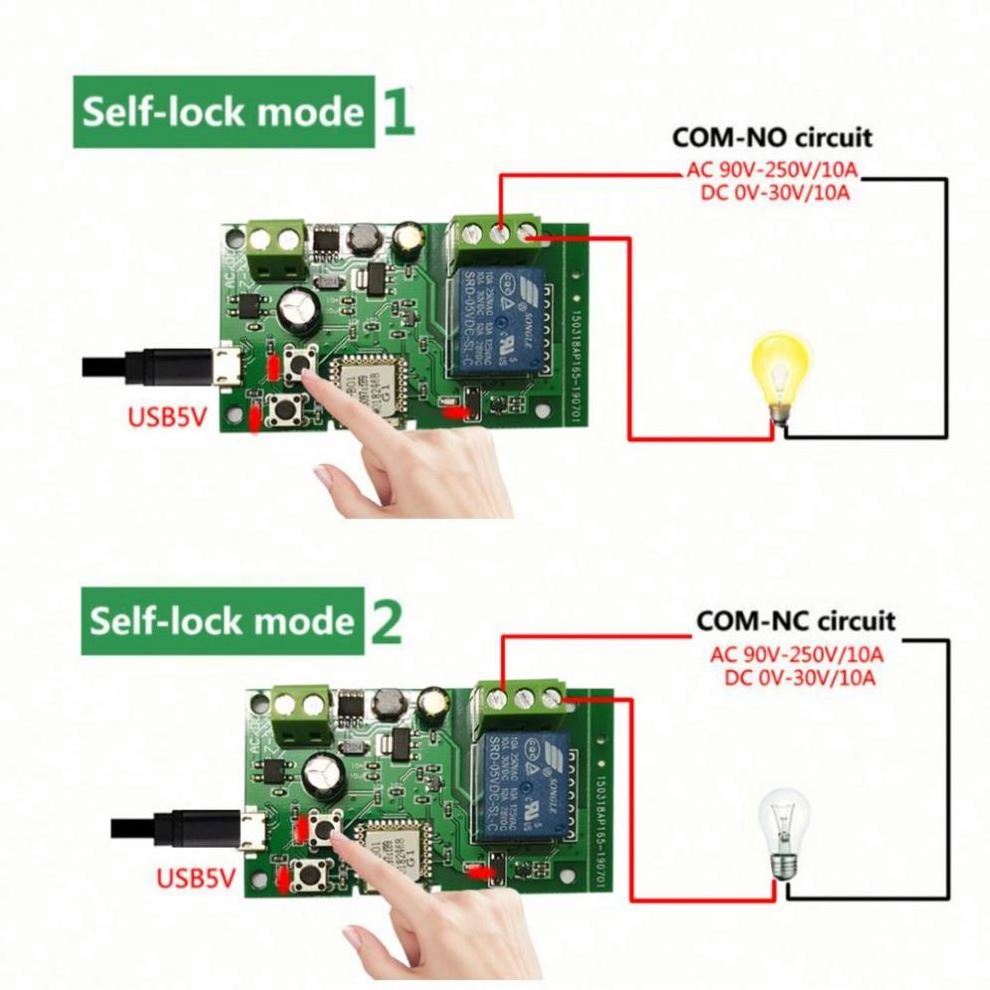 eWelink Module DC 7V 12V 32V Smart Remote Control Wifi wireless Switch Inching Self-locking RF Receive 10A Relays