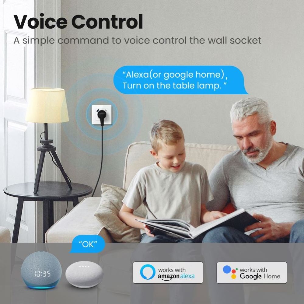 AVATTO Smart Socket Plug inwall Switch Socket WIFI Outlet Tuya Alexa Google Home UK/EU/FR/Universal smart switch smart home