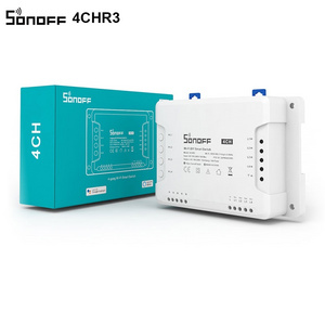 Sonoff 4CH R3 Smart Switch 4 Gang Din Rail Mounting WIFI Smart ON/OFF Wireless DIY Timer Switch Smart Home Automation