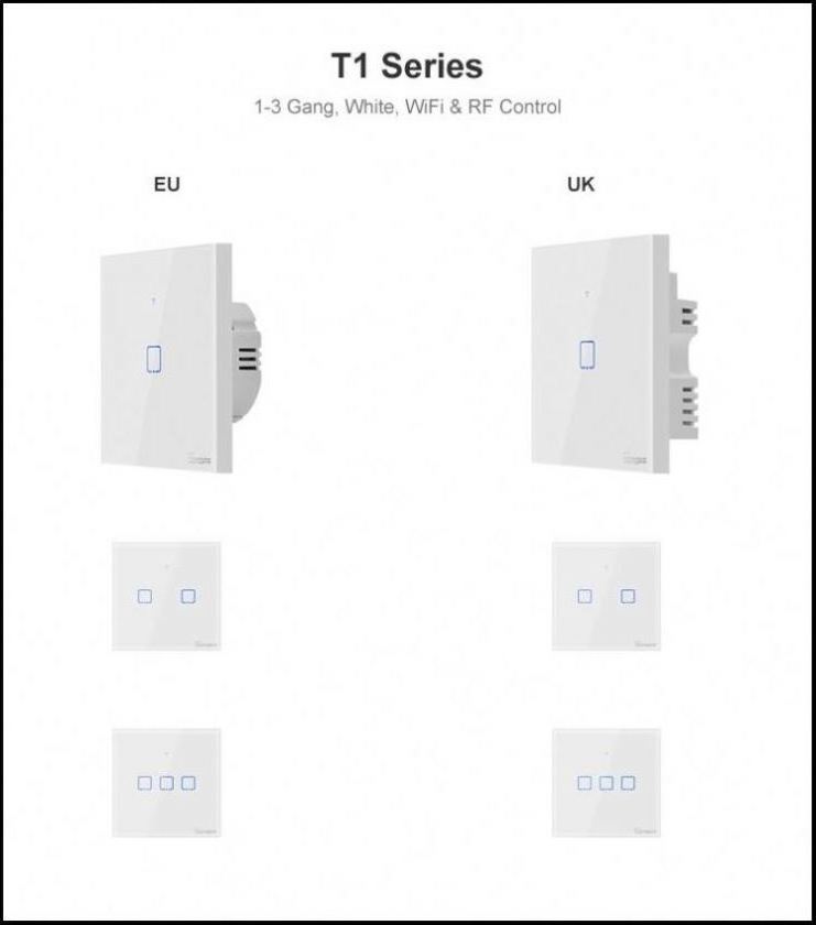 SONOFF Electrical Switch wireless T1 T2 T3 T0  TX Wifi Wall led Touch 1/2/3C Remote Control Smart Home Works With Alexa IFTTT