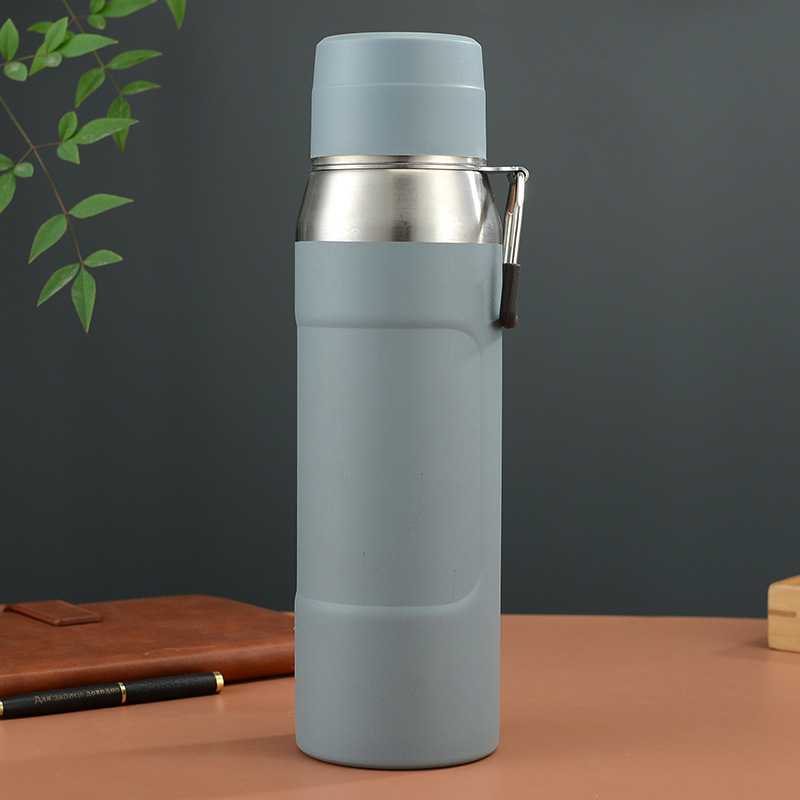 Large Double Wall Thermos 1 Litre Stainless Steel Travel Type Vacuum Water Flask 1000ml  water Bottle