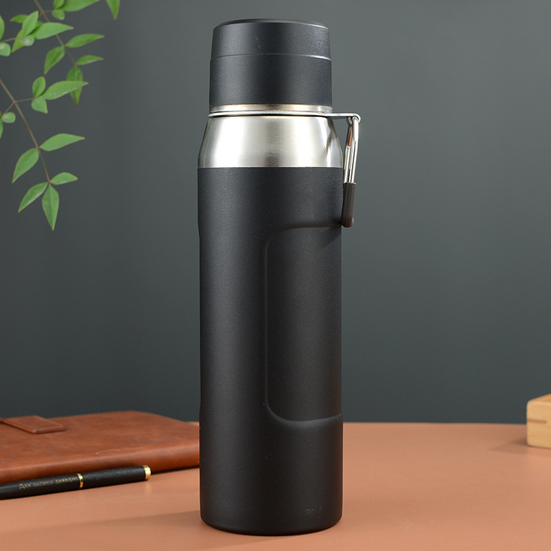 Large Double Wall Thermos 1 Litre Stainless Steel Travel Type Vacuum Water Flask 1000ml  water Bottle