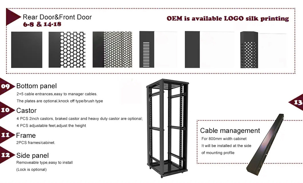 4u 32u 42u rack server network cabinet 600x600x1600 data center switch cabinet rack 19 inch floor standing opening frame rack