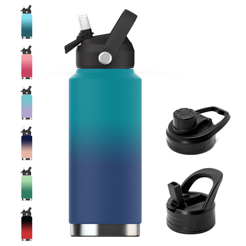 Custom 18oz 32oz Climbing Hiking Sports Vacuum Flask Double Wall Insulated Portable Stainless Steel 304 Water Bottle