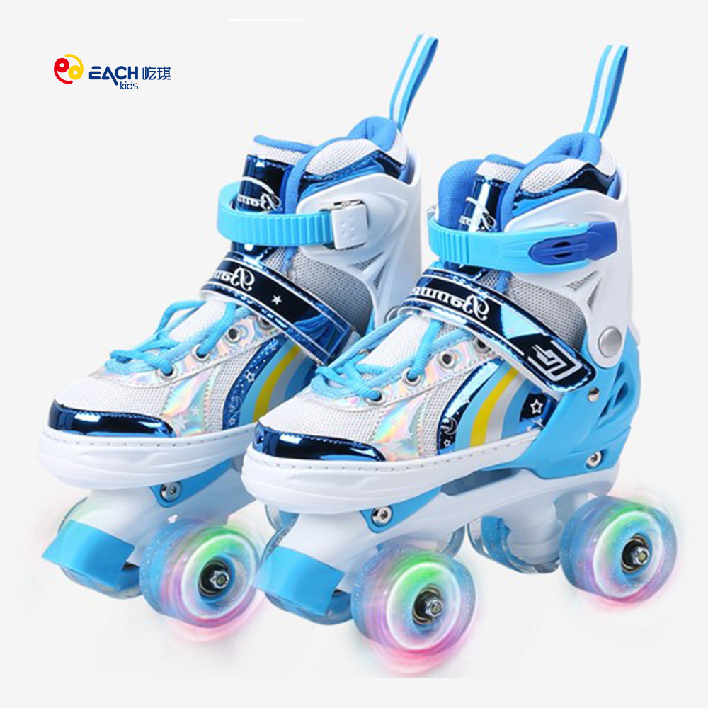 EACH Ready to Ship Flashing Roller Skating Shoe Soy Luna 4 Wheels Quad Adjustable  Roller Skates to Buy for Kids