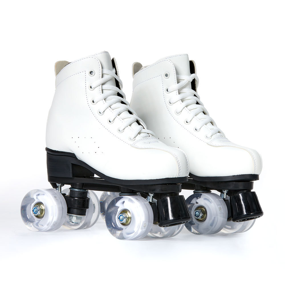 EACH Customization 4-Wheel Quad Roller Skates with Affordable Price Luncur Roda Flashing PU Material Rental Skate Roller Patines