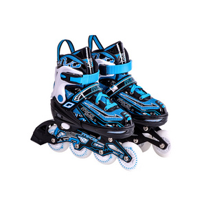 Hot Selling Cheap Flashing Roller Four Wheels Roller Skates Inline Skates for Kids Kids and Teenager Eachkids Aluminum Alloy