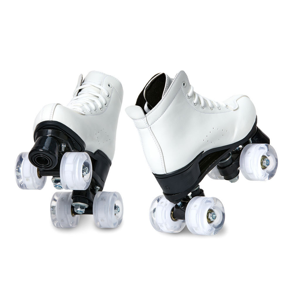 EACH Customization 4-Wheel Quad Roller Skates with Affordable Price Luncur Roda Flashing PU Material Rental Skate Roller Patines