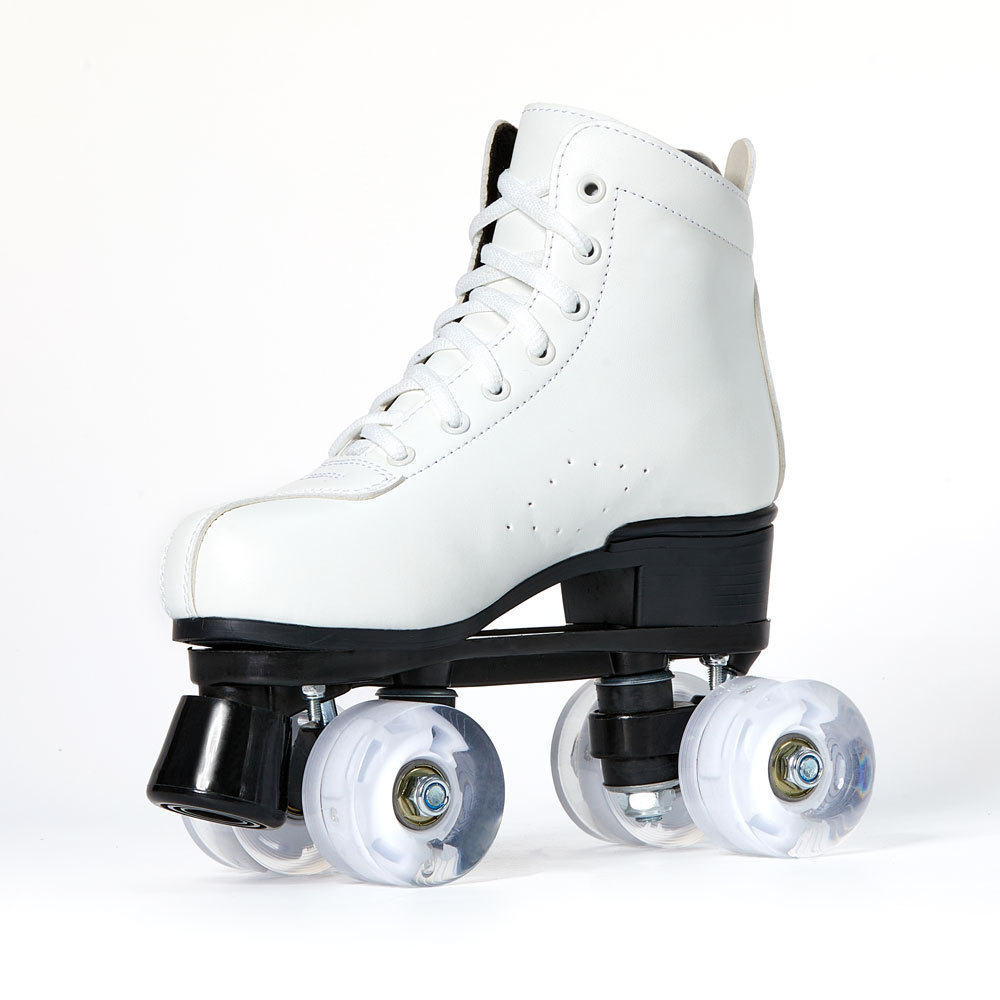 EACH Customization 4-Wheel Quad Roller Skates with Affordable Price Luncur Roda Flashing PU Material Rental Skate Roller Patines