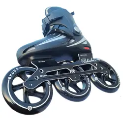 Adult children's Large Three Wheels Speed Skates Racing Roller Skating Street Large Size 125mm Wheels Skates